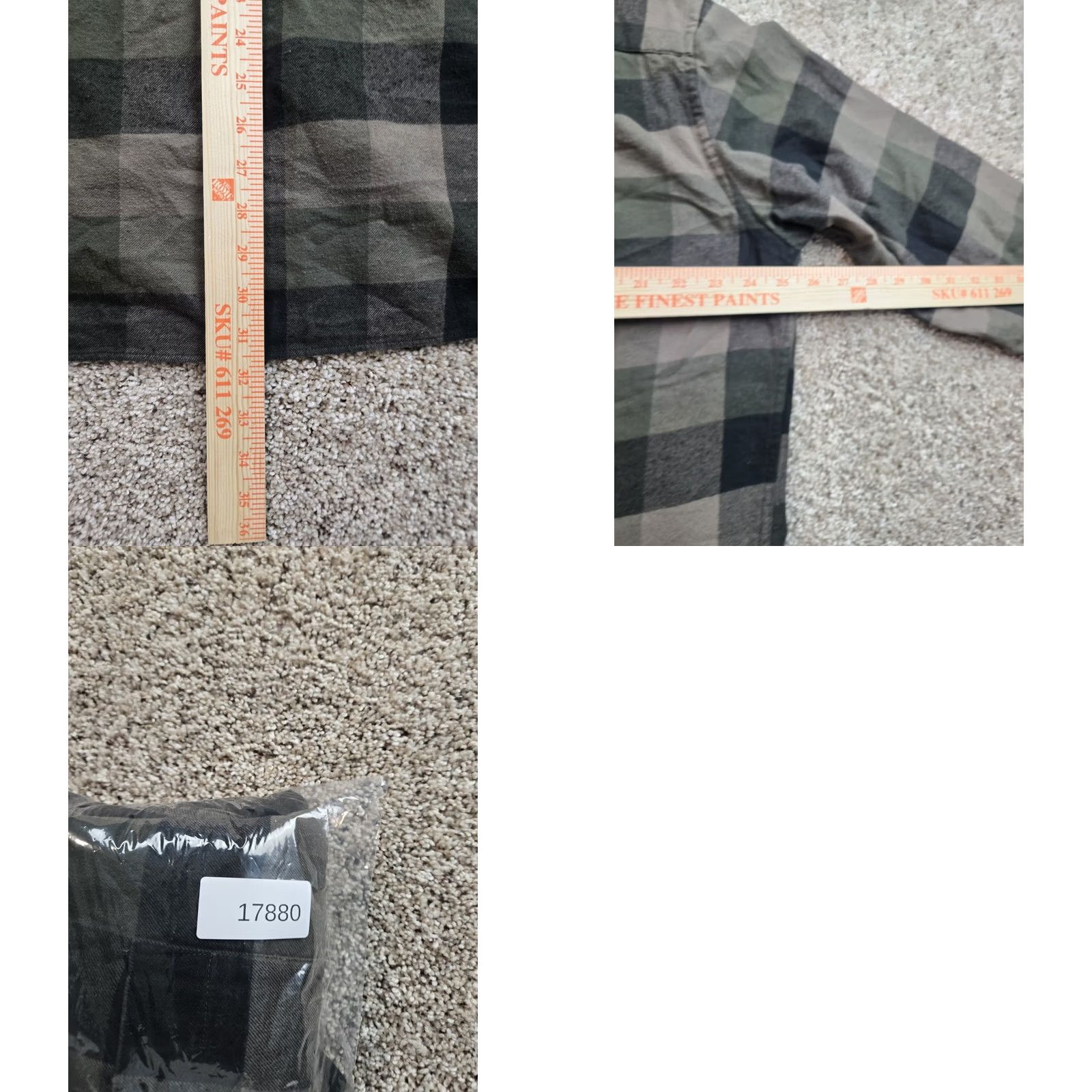 Uniqlo Uniqlo Flannel Shirt Mens XL Green Plaid Cotton Long Sleeve Button Up Pockets Size US XL / EU 56 / 4 - 8 Thumbnail