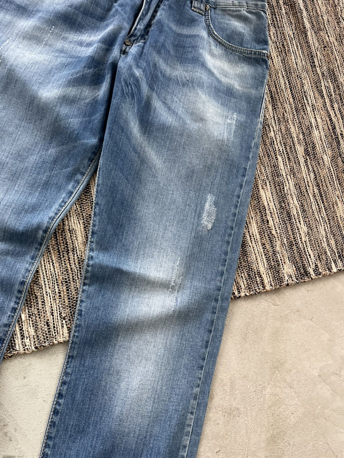 Philipp Plein New Philipp Plein Jeans Light Blue denim Distressed Wide Y2K Size US 36 / EU 52 - 6 Thumbnail
