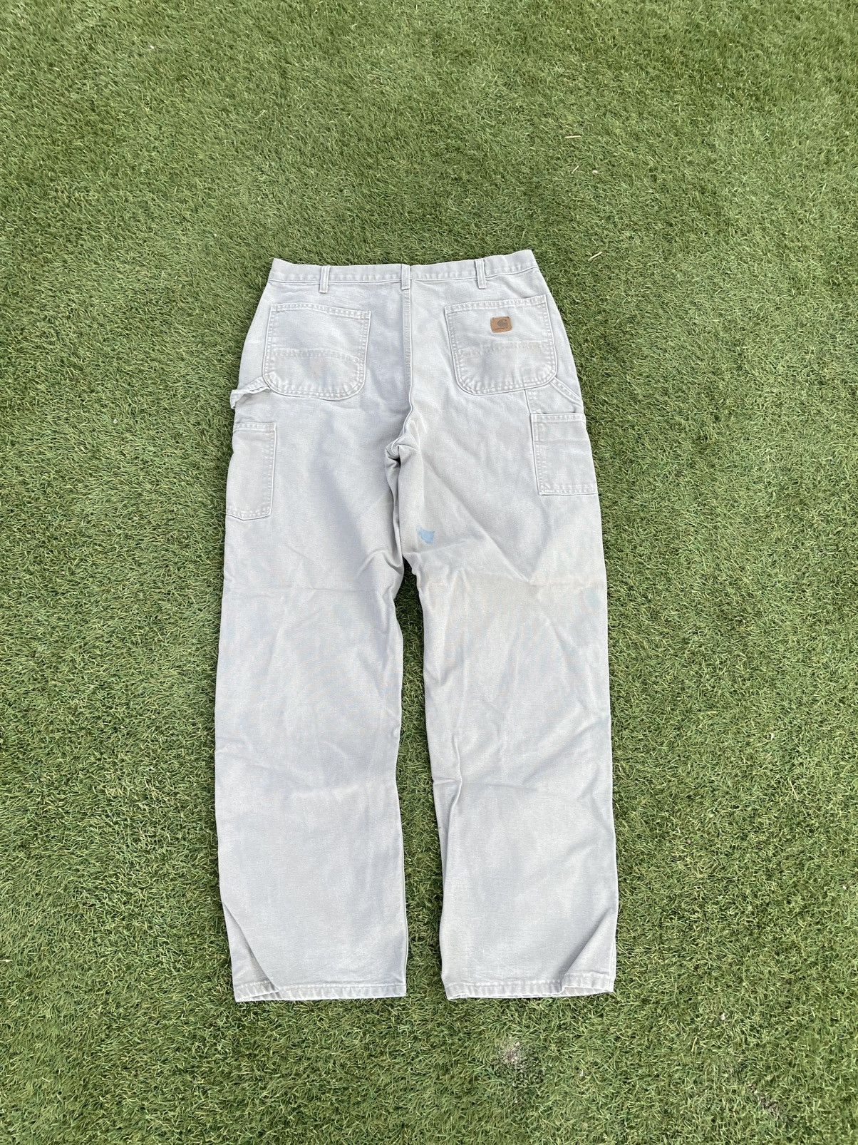 Carhartt Carhartt Mens Carpenter Work Pants 36x36 Gray Canvas B11 DES Size US 36 / EU 52 - 6 Thumbnail