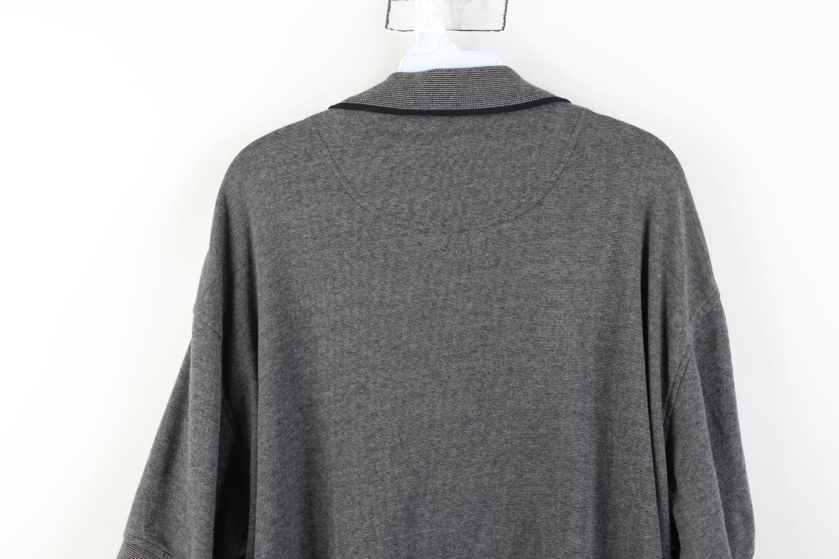 Vintage Vintage 90s Streetwear Blank Knit Collared Golf Polo Shirt Size US XXL / EU 58 / 5 - 11 Thumbnail