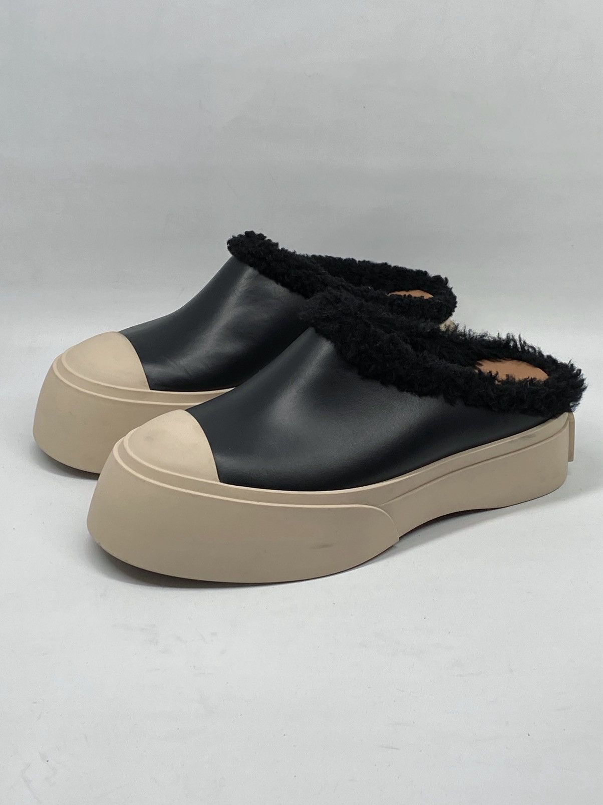 Marni Marni Pablo Leather Shearling Mule Sneakers size 36 Size US 6 / IT 36 - 1 Thumbnail