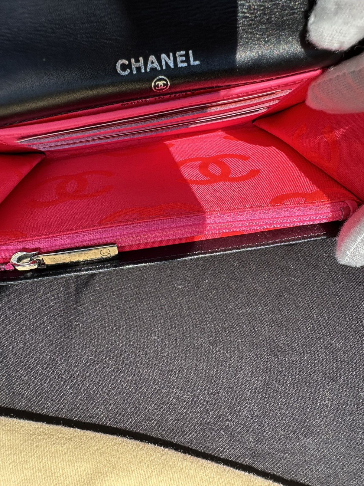 Chanel EXTREMELY RARE CHANEL CAMBON LINE BI-FOLD WALLET LAMBSKIN Size ONE SIZE - 7 Thumbnail