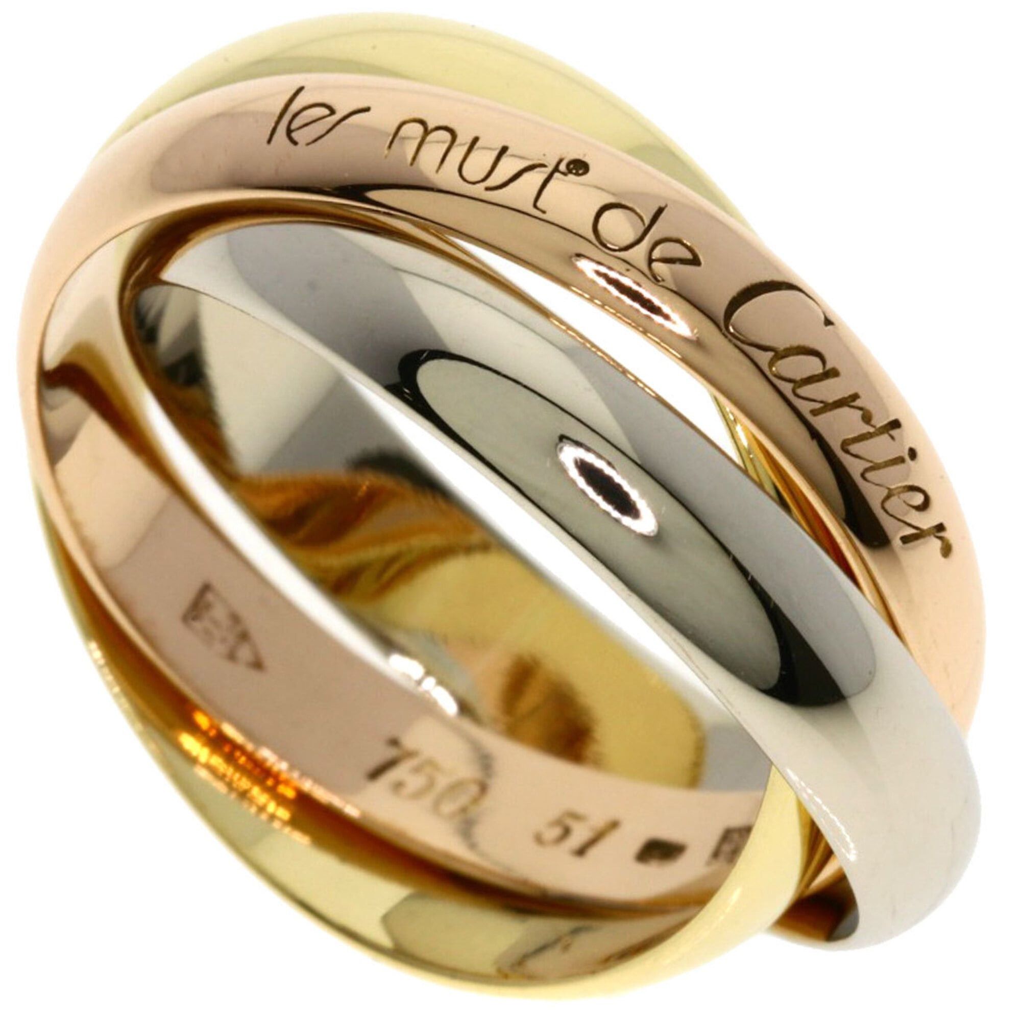 Cartier Cartier Trinity #51 Ring, 18K Pink Gold/18K Yellow White Gold, Women's, CARTIER Size ONE SIZE - 1 Thumbnail