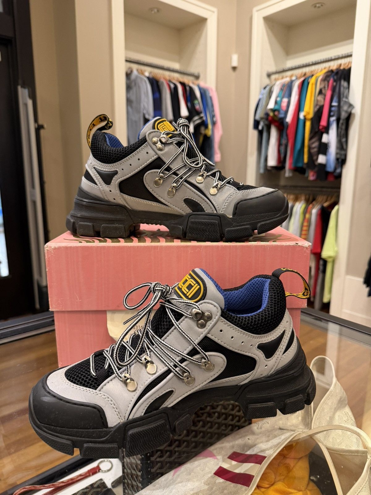 Gucci Gucci Flashtreck Sneaker - Grey Reflective Size US 6 / EU 39 - 3 Thumbnail