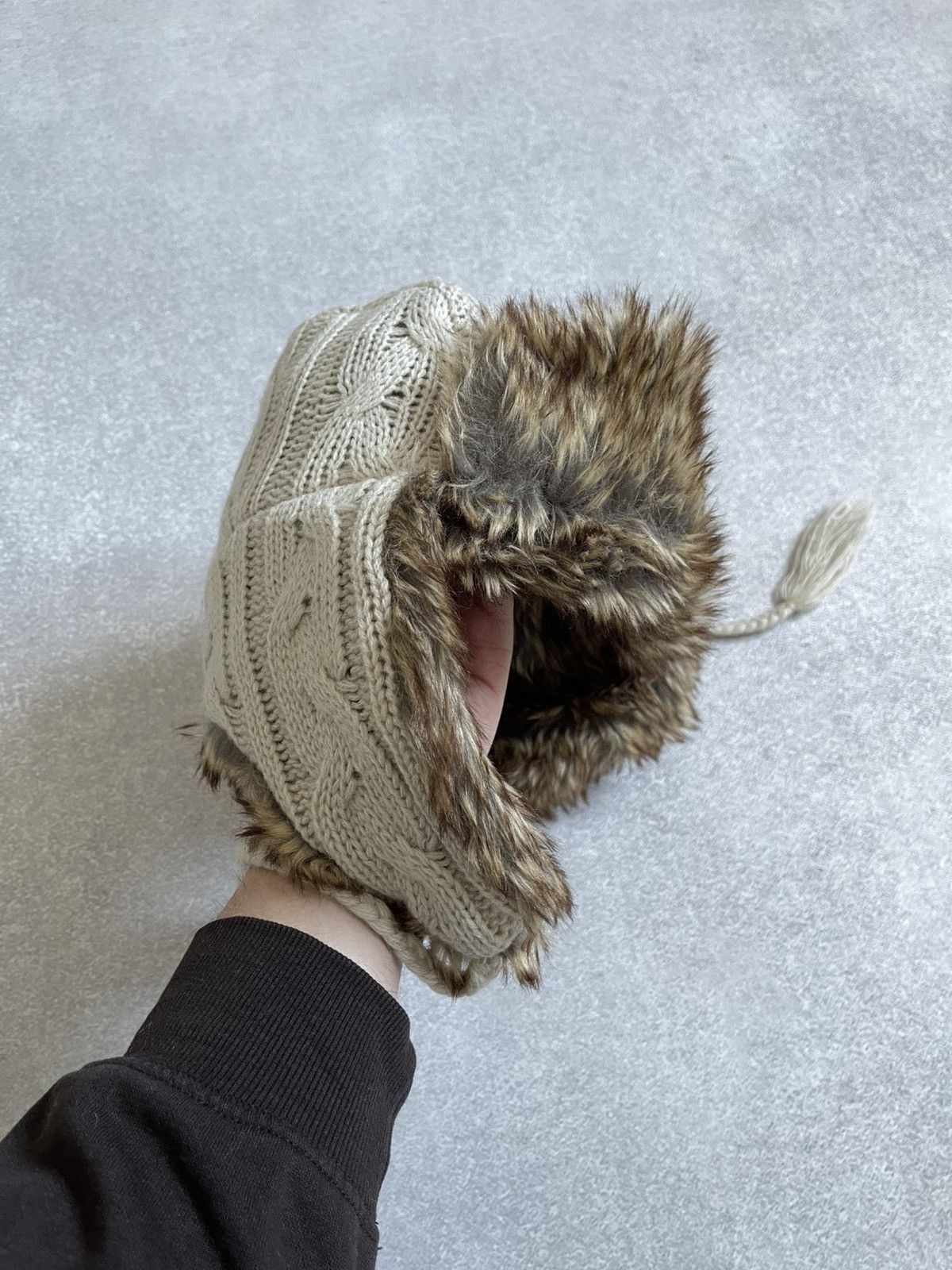 Japanese Brand Vintage Y2k Fuzzy Faux Fur Knitted Ushanka Trapper Hat Size ONE SIZE - 7 Thumbnail