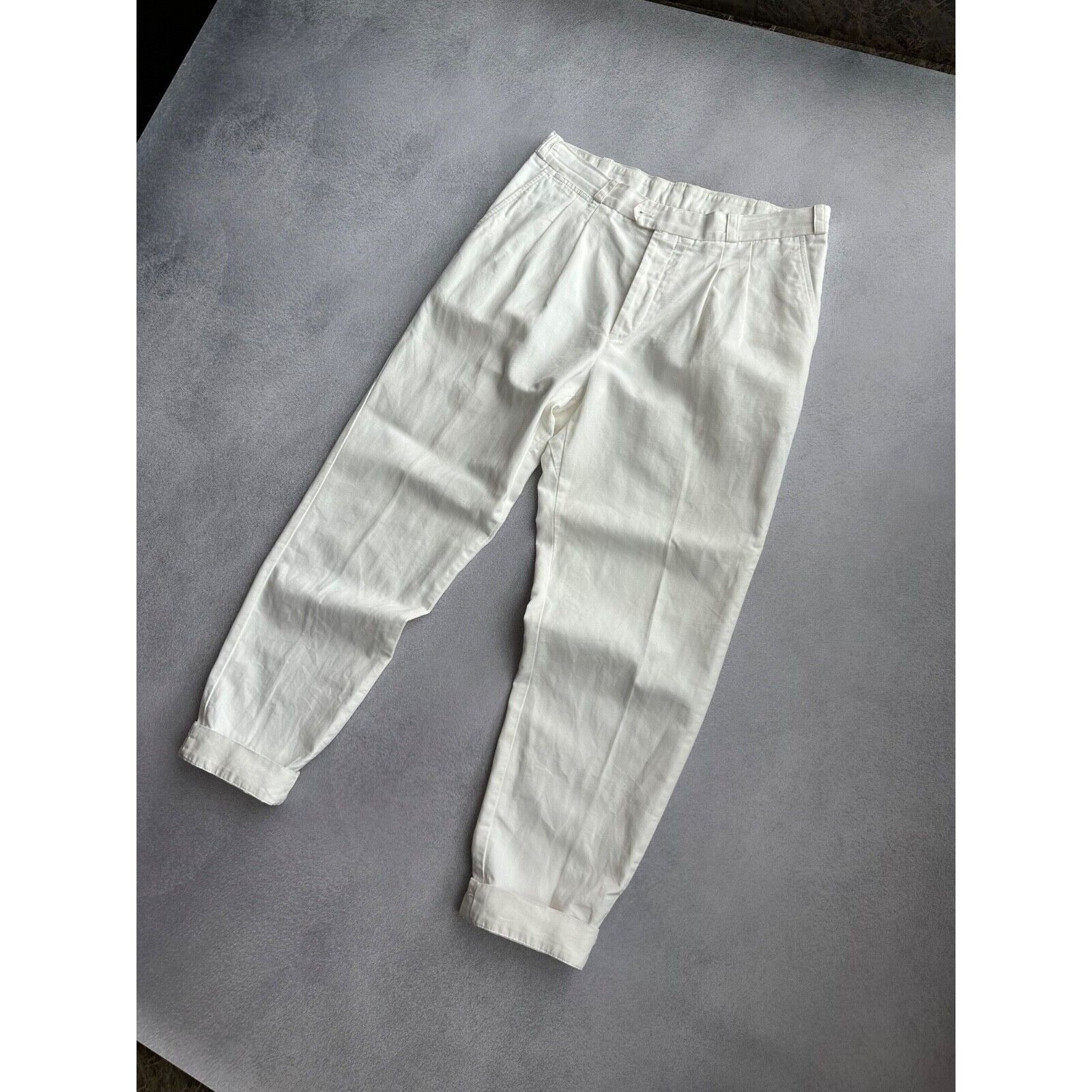 PT Torino VTG PT Torino The Reporter White Cotton & Linen Straight Size US 32 / EU 48 - 2 Thumbnail
