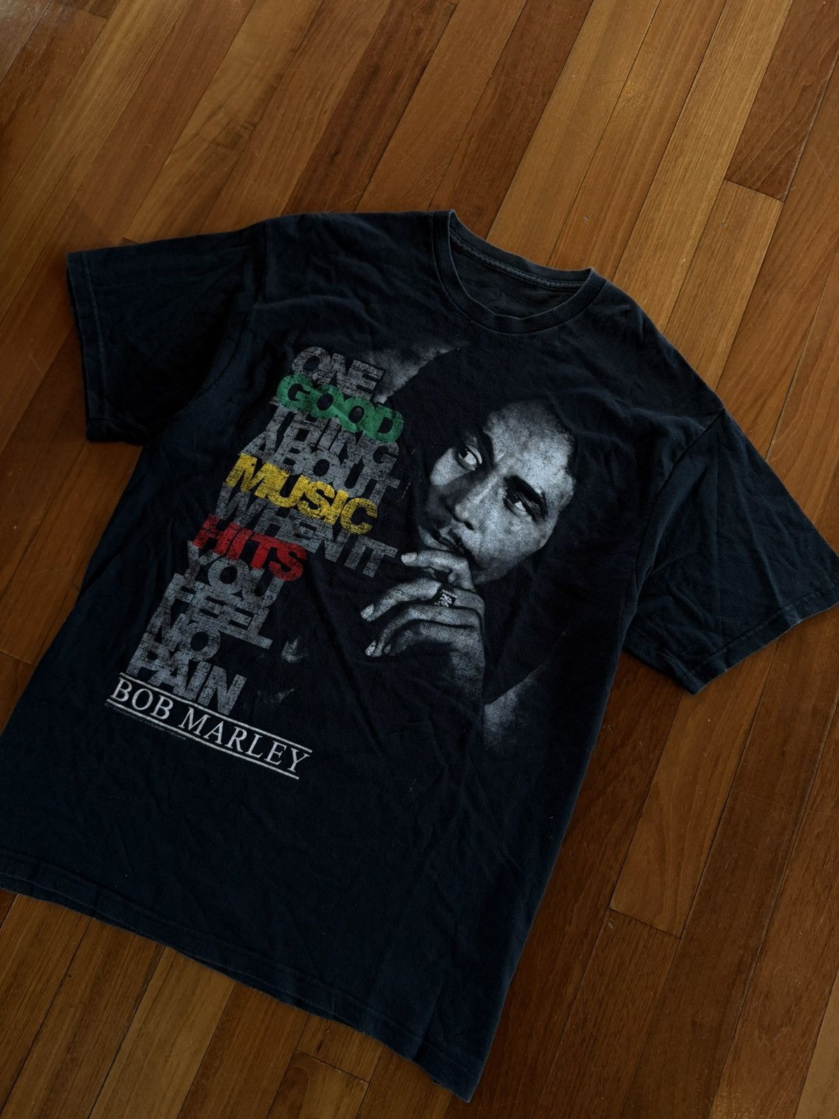 Band Tees Bob Marley Graphic T-Shirt – Black – Vintage Style Size US XL / EU 56 / 4 - 2 Thumbnail