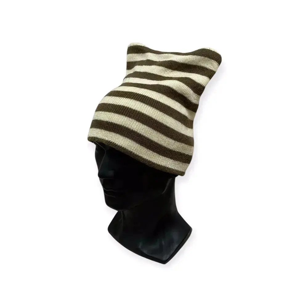 Vintage Japanese Brand Stripe Design Beanie Hat Size ONE SIZE - 1 Thumbnail
