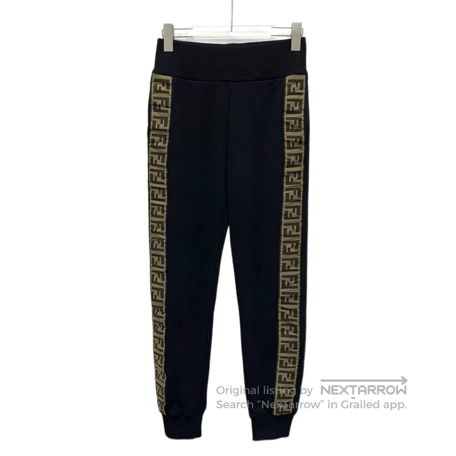 Fendi fendi black side logo cotton jogger pants. Size US 38 / EU 54 - 1 Thumbnail