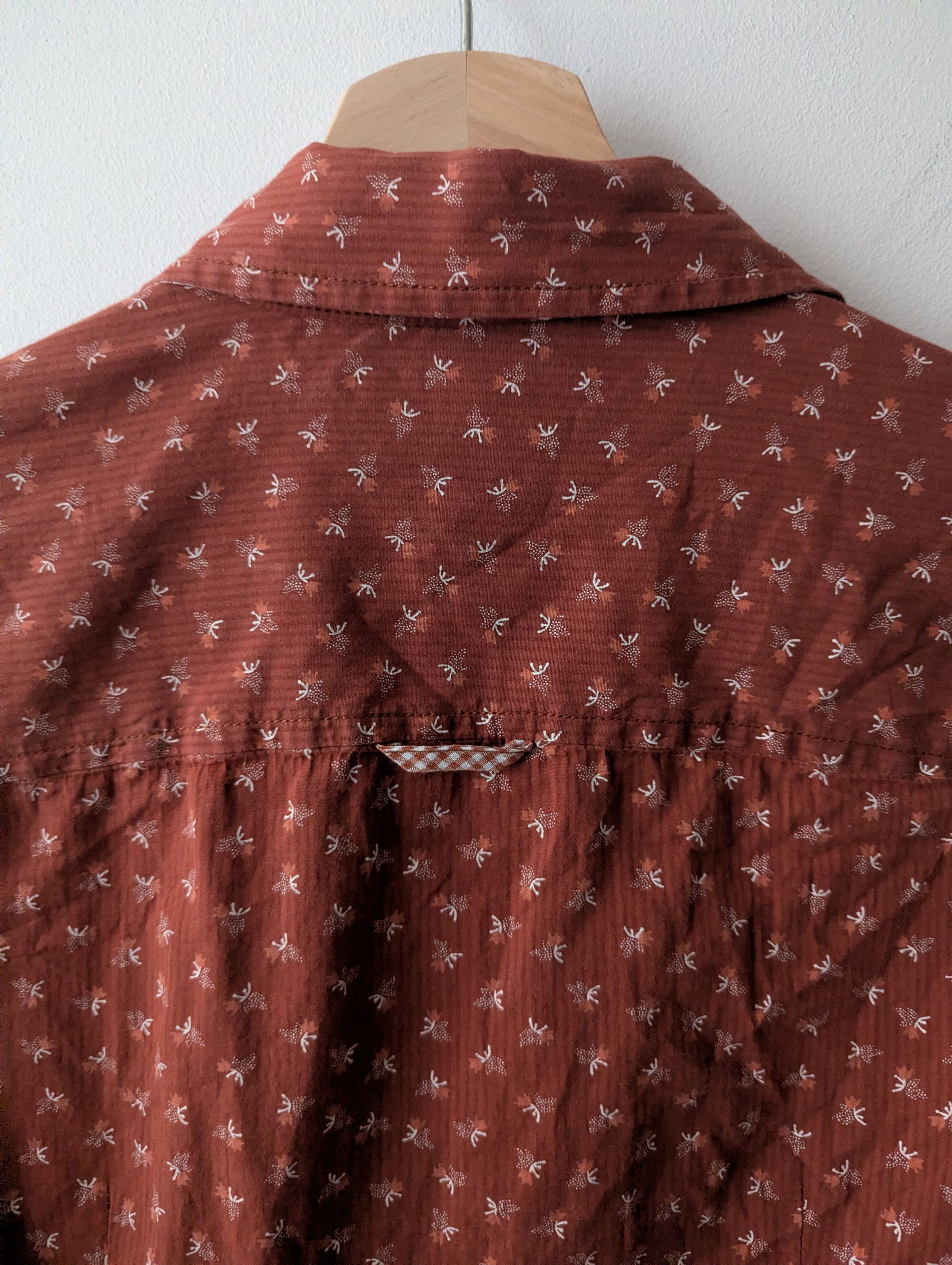 Tommy Hilfiger Tommy Hilfiger Printed Cotton Shirt Fitted Rust Orange Brown Size M / US 6-8 / IT 42-44 - 13 Thumbnail