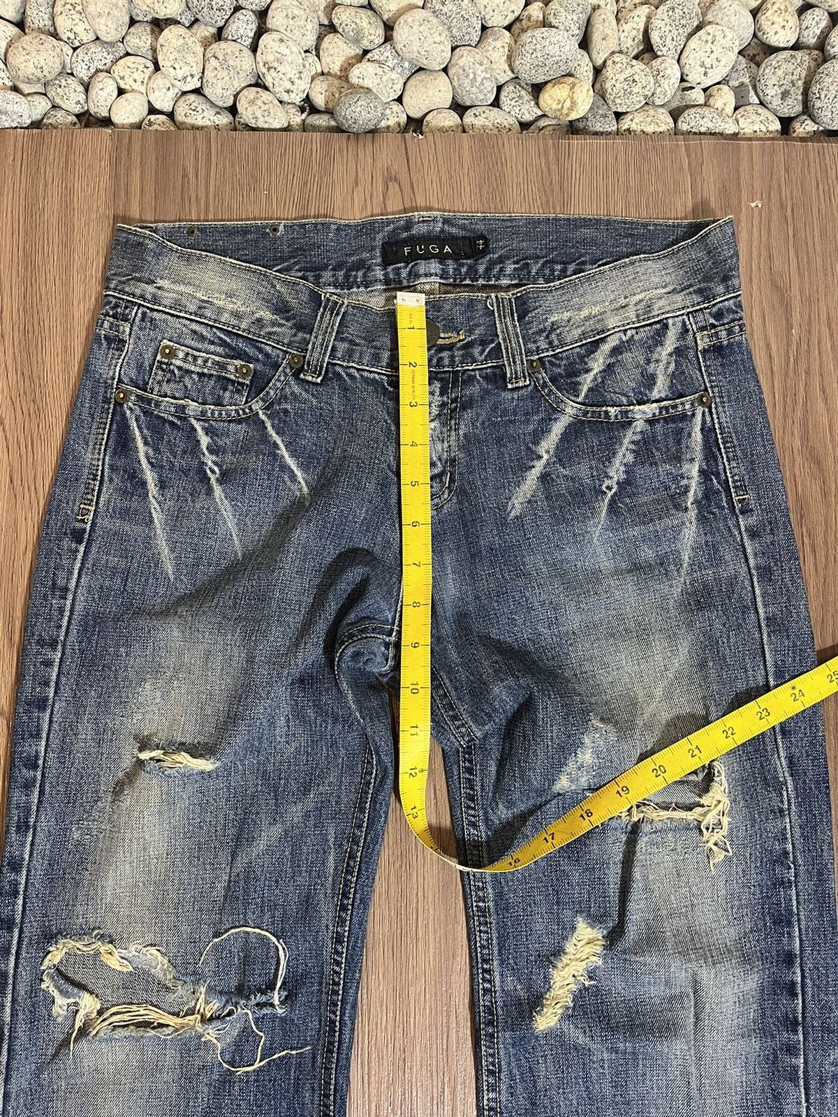 GOSTAR DE FUGA FUGA japan distressed clawmark lightning wash denim Size US 33 - 15 Thumbnail