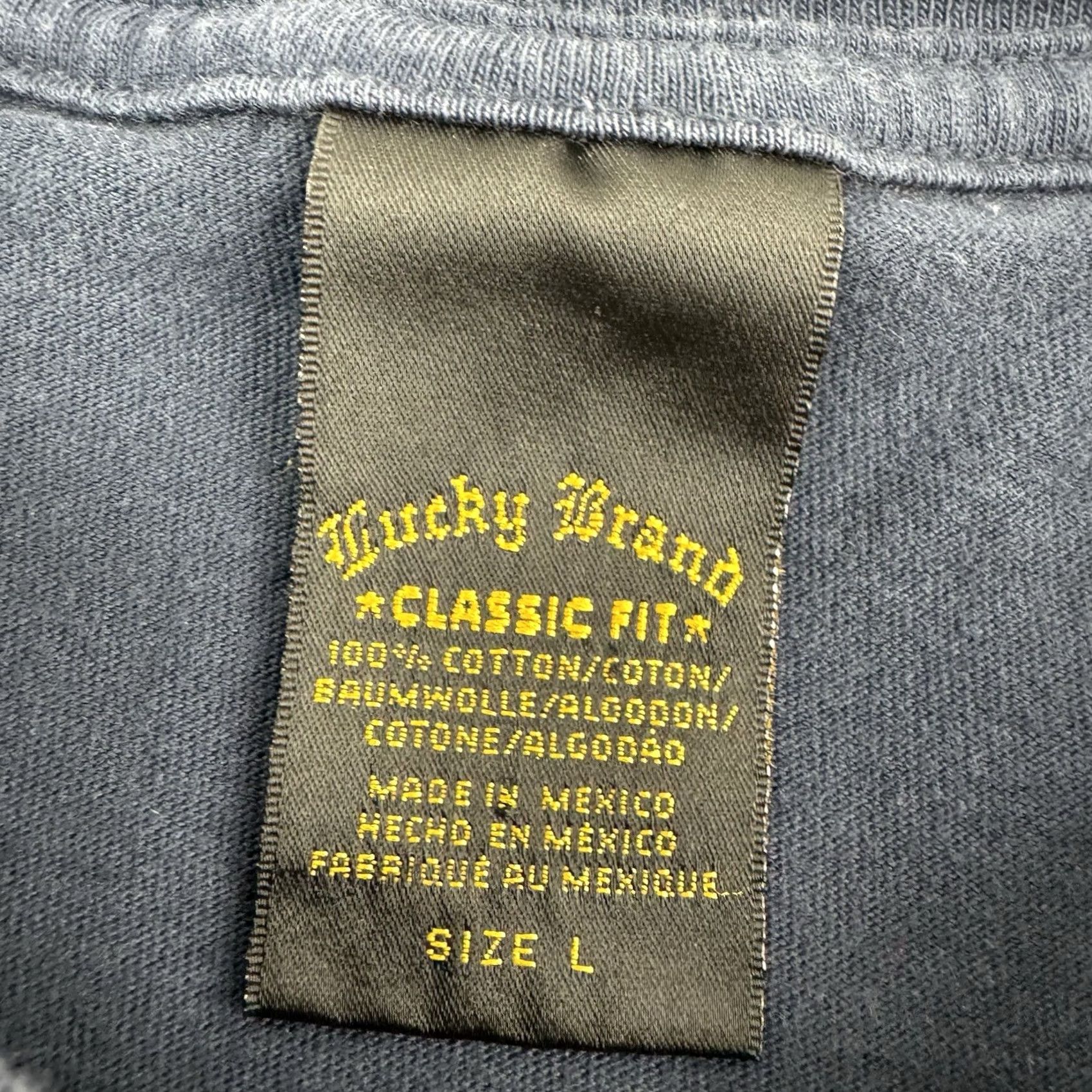 Lucky Brand VINTAGE Lucky Brand T Shirt Adult Large 4 Leaf Clover Hipster Y2K 2000s Blue Cotton Crew Neck Short Sleeve Men Mens L/XL Size US L / EU 52-54 / 3 - 3 Thumbnail