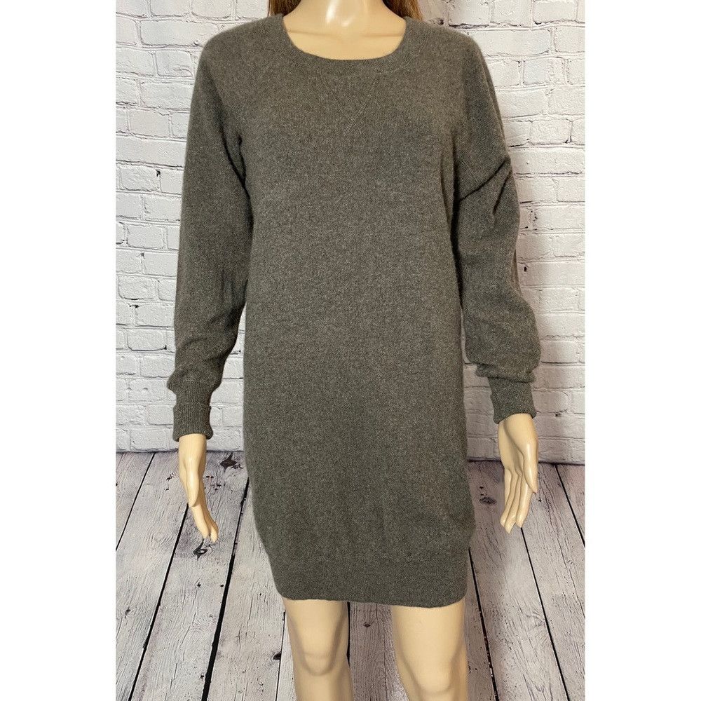 AQUA Aqua Cashmere Brown Long Sleeve Sweater Mini Dress Size M Size M / US 6-8 / IT 42-44 - 2 Thumbnail