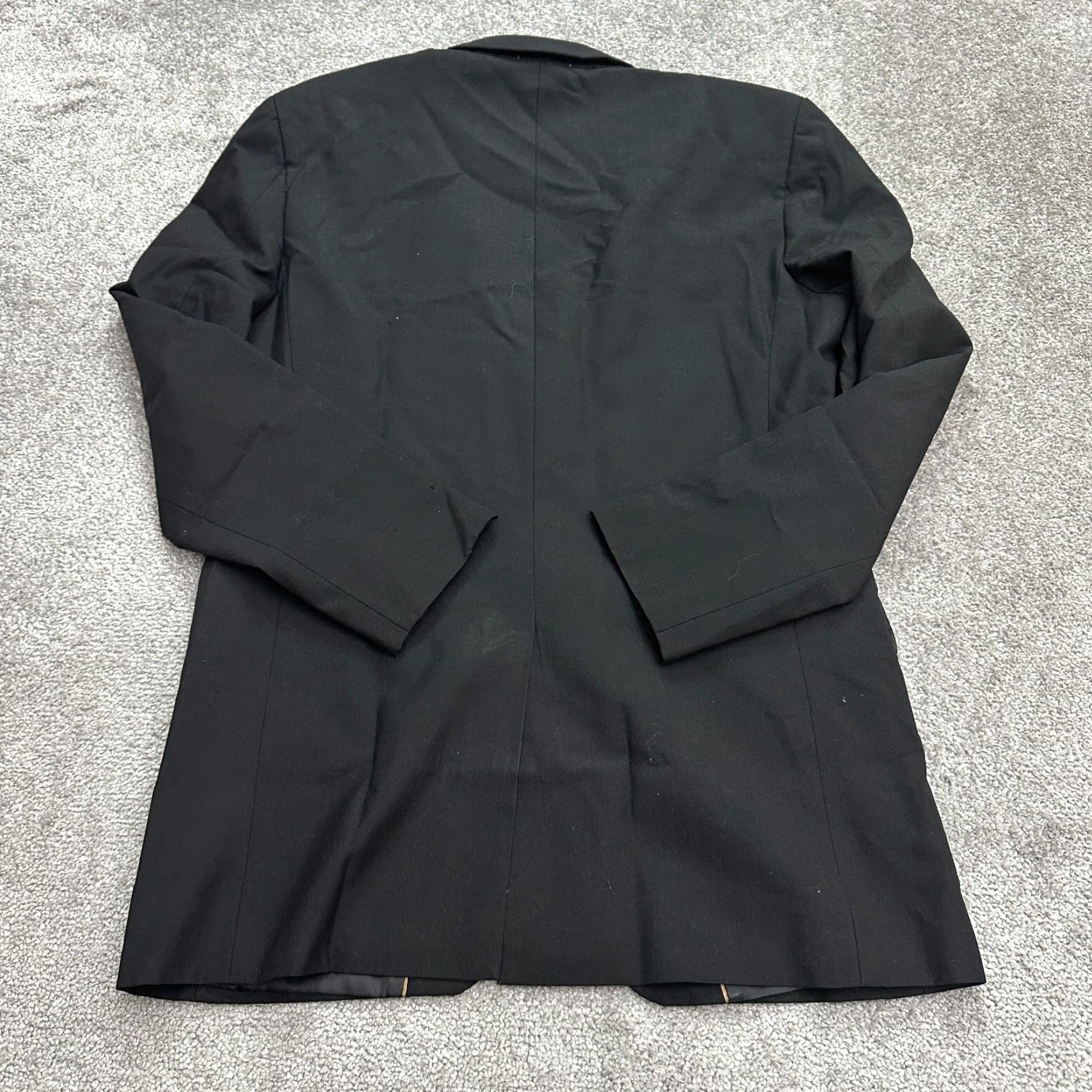 Vintage Louis Martin Blazer Jacket Mens 36R Black Single Breasted Business Workwear Size 36R - 2 Thumbnail