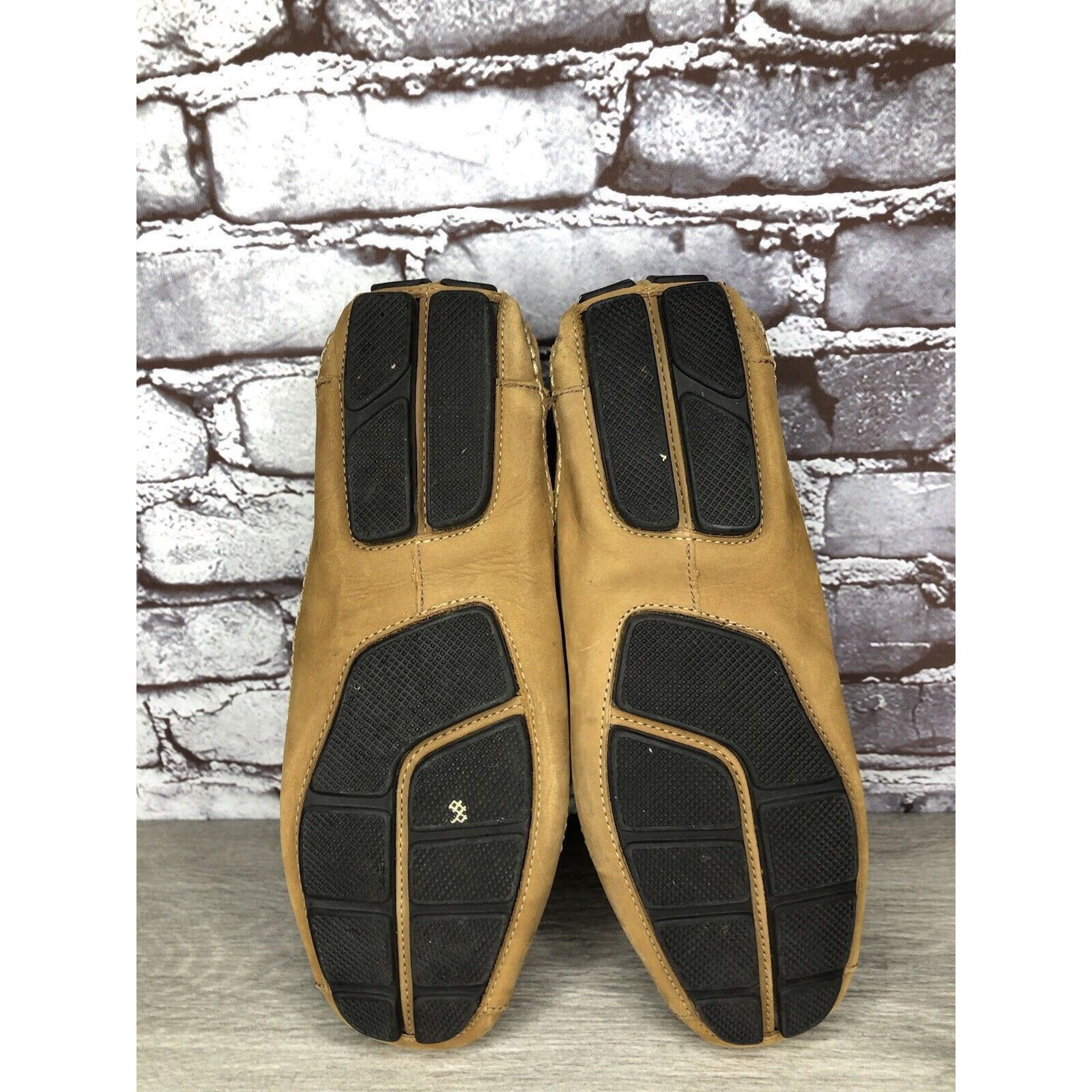 Clarks Clarks England Tan Nubuck Leather Slip On Driving Loafers Sh Size US 11 / EU 44 - 16 Thumbnail