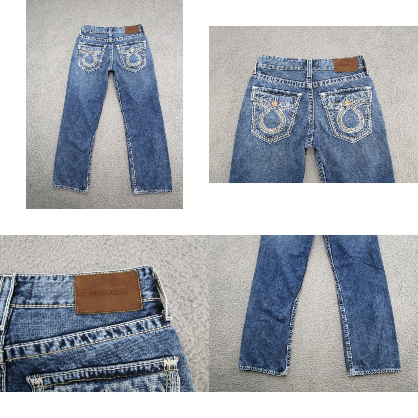 Vintage BIG STAR Jeans Mens 30 Relaxed Straight Inseam 29 Blue Stars 90s Theme Denim Set Regular Size 30 Mens Size US 30 / EU 46 - 9 Thumbnail