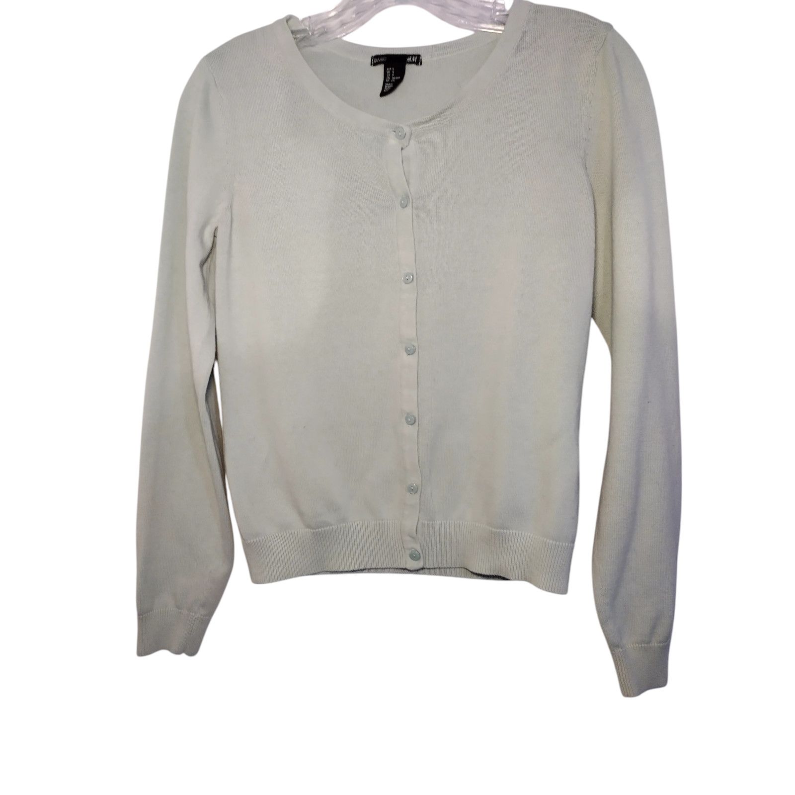 H&M H&M Womens Crew neck Ribbed Knit Cardigan Sweater Sz Small Size S / US 4 / IT 40 - 1 Thumbnail