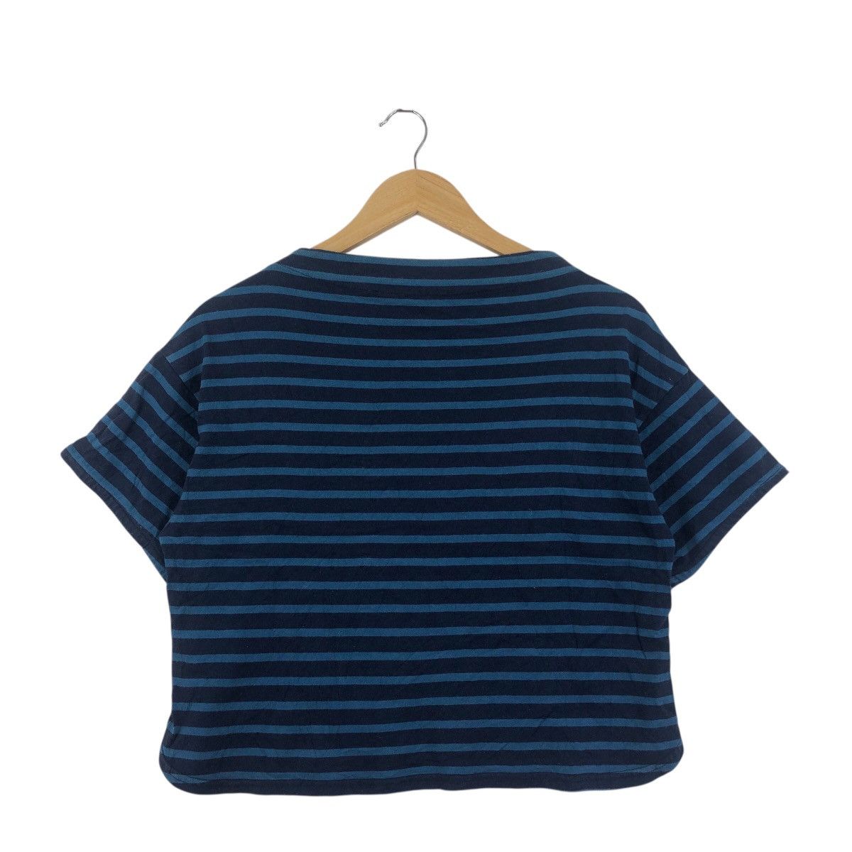 Vintage CHAMBRE DE CHARME Made In Japan Stripes Crop Shirt Size ONE SIZE - 4 Thumbnail