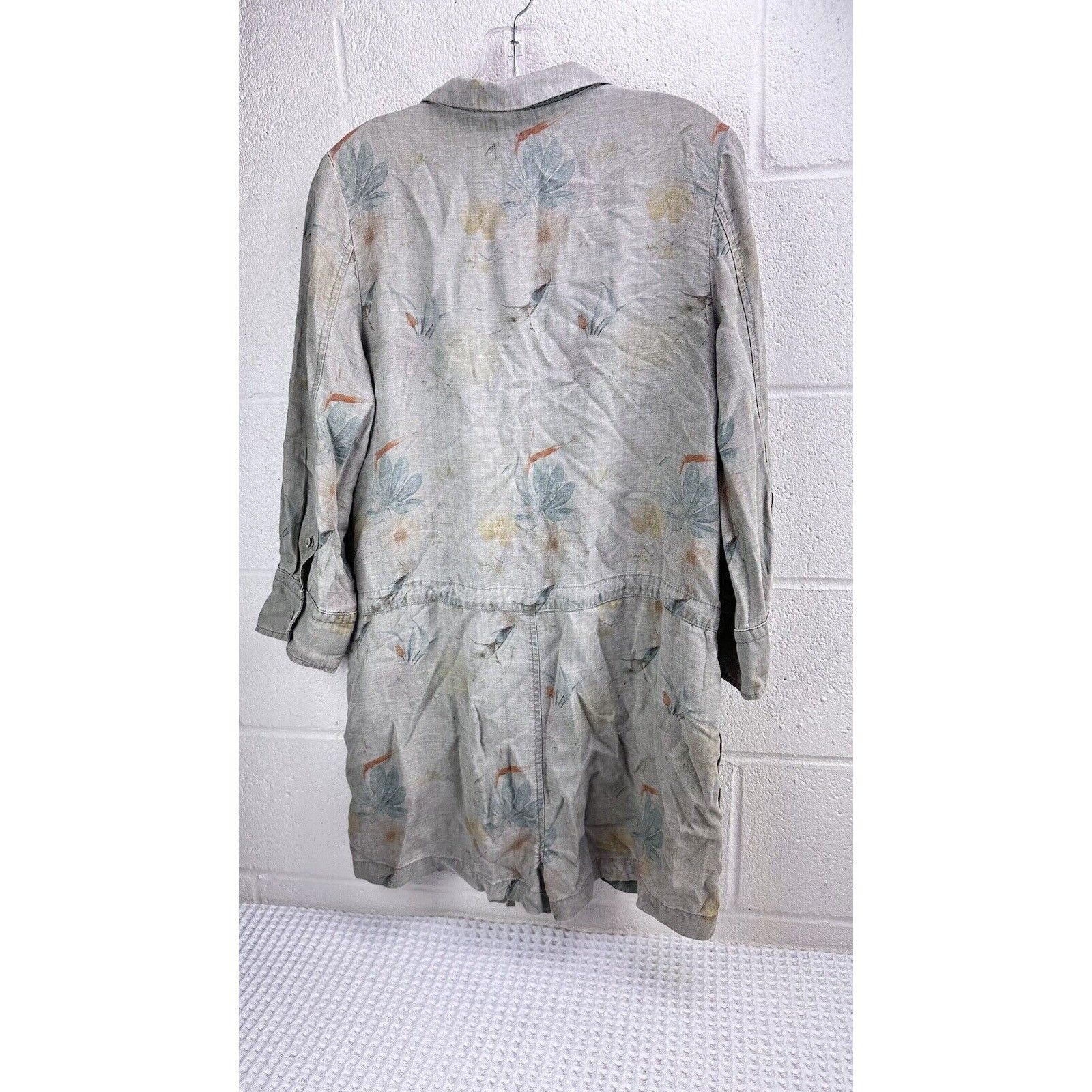 Anthropologie Anthropologie Level 99 light Green Floral romper Jumpsuit S Size 27" / US 4 / IT 40 - 3 Thumbnail