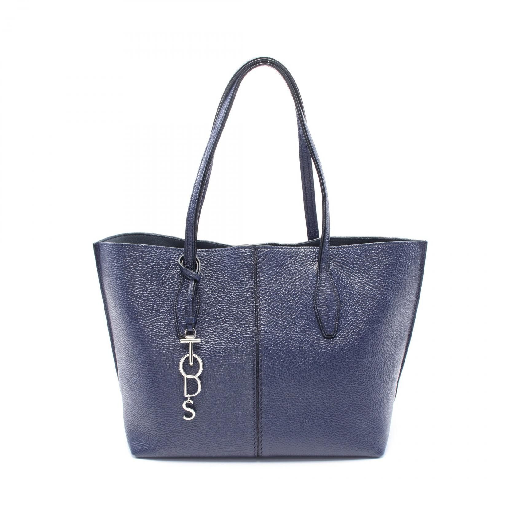 Tods Tod's Tod's Anq Leather Tote Bag Leather Tote Bag in Blue, Women's
