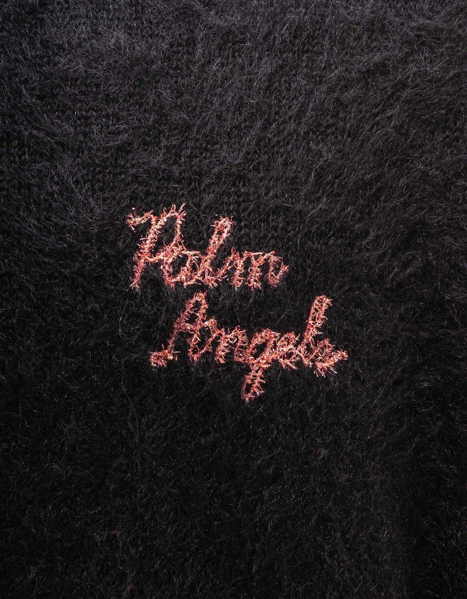 Palm Angels Palm Angels Black Sprayed Palm Intarsia Sweater Size US L / EU 52-54 / 3 - 3 Thumbnail