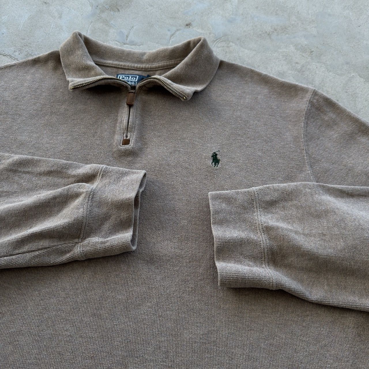 Polo Ralph Lauren Polo Ralph Lauren Vintage Beige Quarter Zip Sweater Size XXL Size US XXL / EU 58 / 5 - 4 Thumbnail