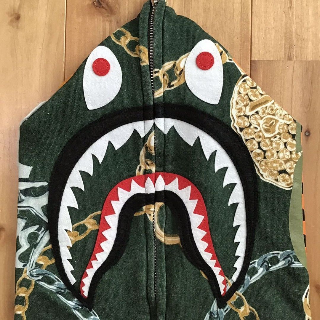 Bape BAPE JEWELS SHARK FULL ZIP HOODIE a bathing ape Size US M / EU 48-50 / 2 - 3 Thumbnail