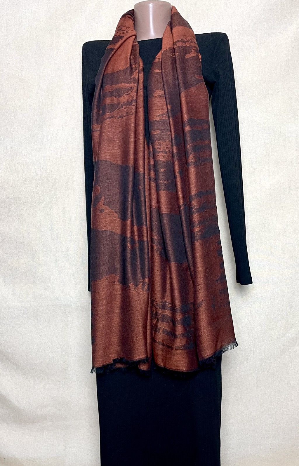 Z Zegna Ernenegildo Zegna big logo silk scarf shawl Size ONE SIZE - 7 Thumbnail
