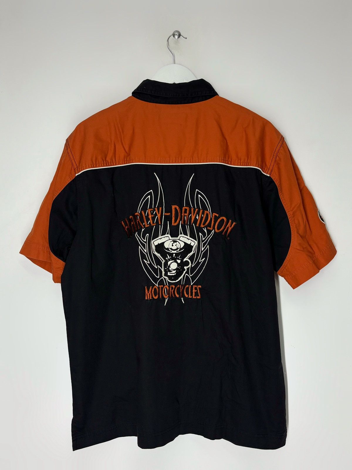 Harley Davidson Harley Davidson Shirt Short Sleeve Button Up Vintage Size US L / EU 52-54 / 3 - 1 Thumbnail