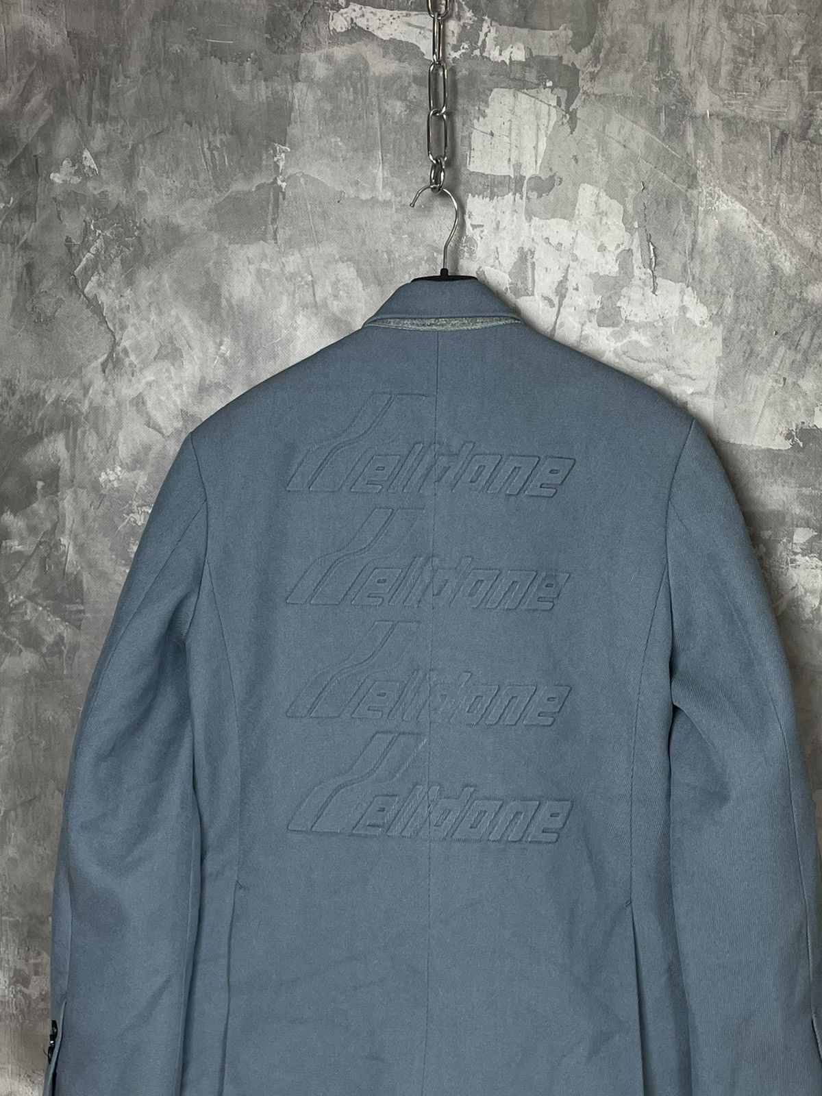 WE11DONE We11done Double Breasted Sky Blue Streetwear Y2K Logo blazer Size 40R - 3 Thumbnail