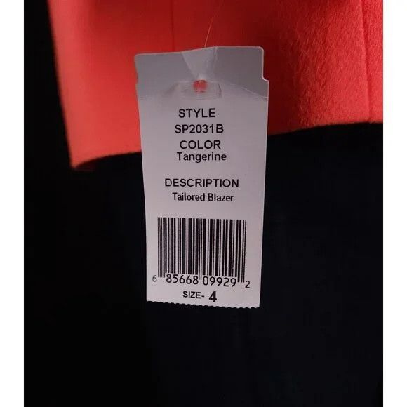 SMYTHE Smythe Tailored Blazer Size 4 Womens Neon Tangerine Jacket Size S / US 4 / IT 40 - 12 Thumbnail