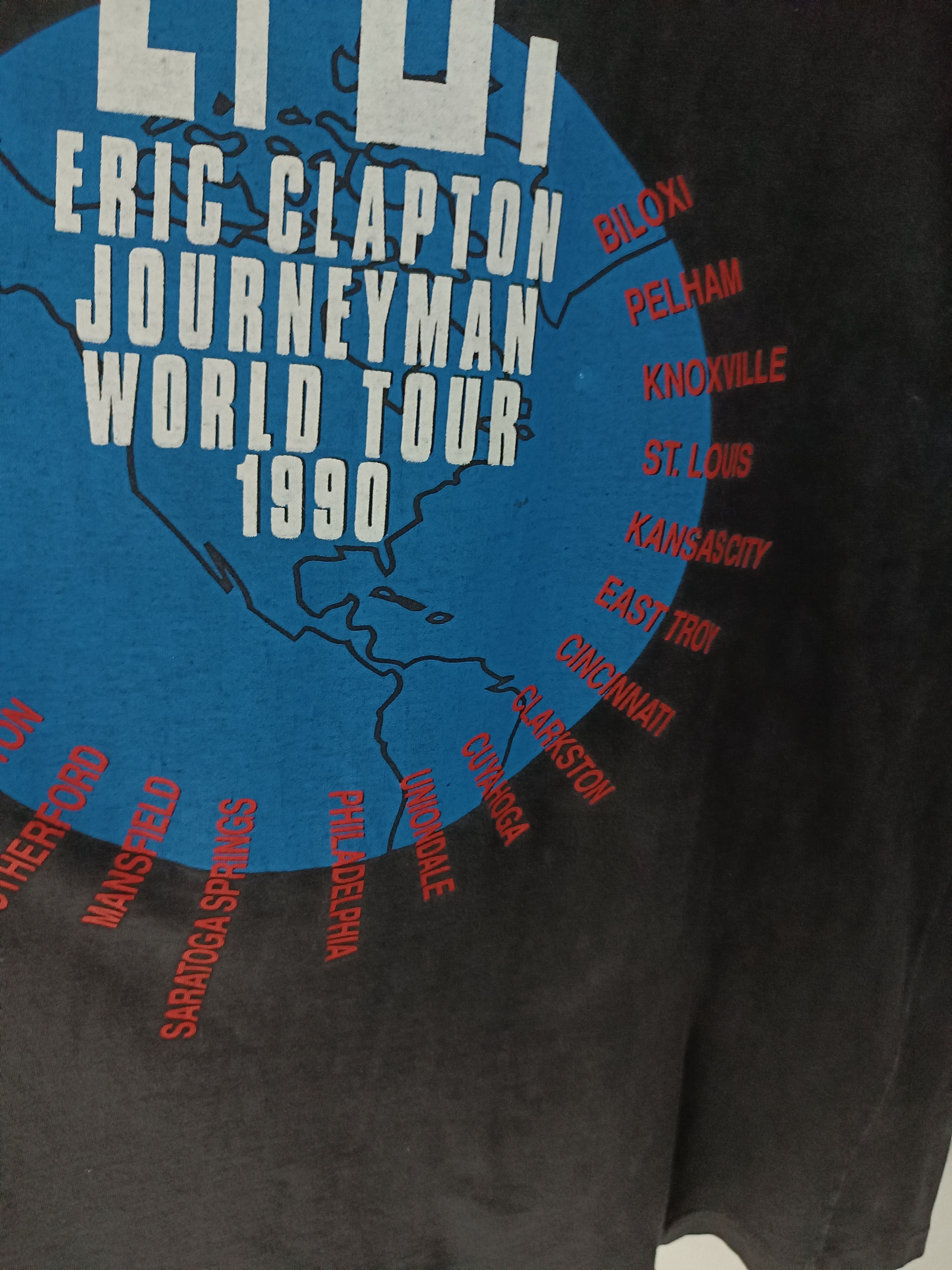 Band Tees VINTAGE 90'S ERIC CLAPTON JOURNEYMAN TOUR pink floyd hendrix Size US L / EU 52-54 / 3 - 16 Thumbnail