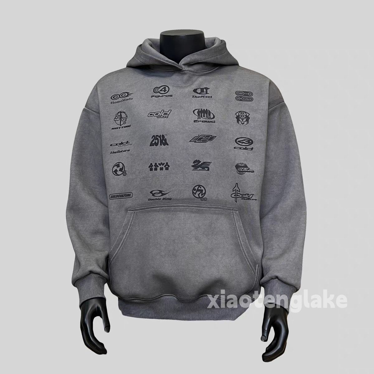 Vintage Unisex washed faded loose punk grunge hoodie Size US XL / EU 56 / 4 - 1 Thumbnail