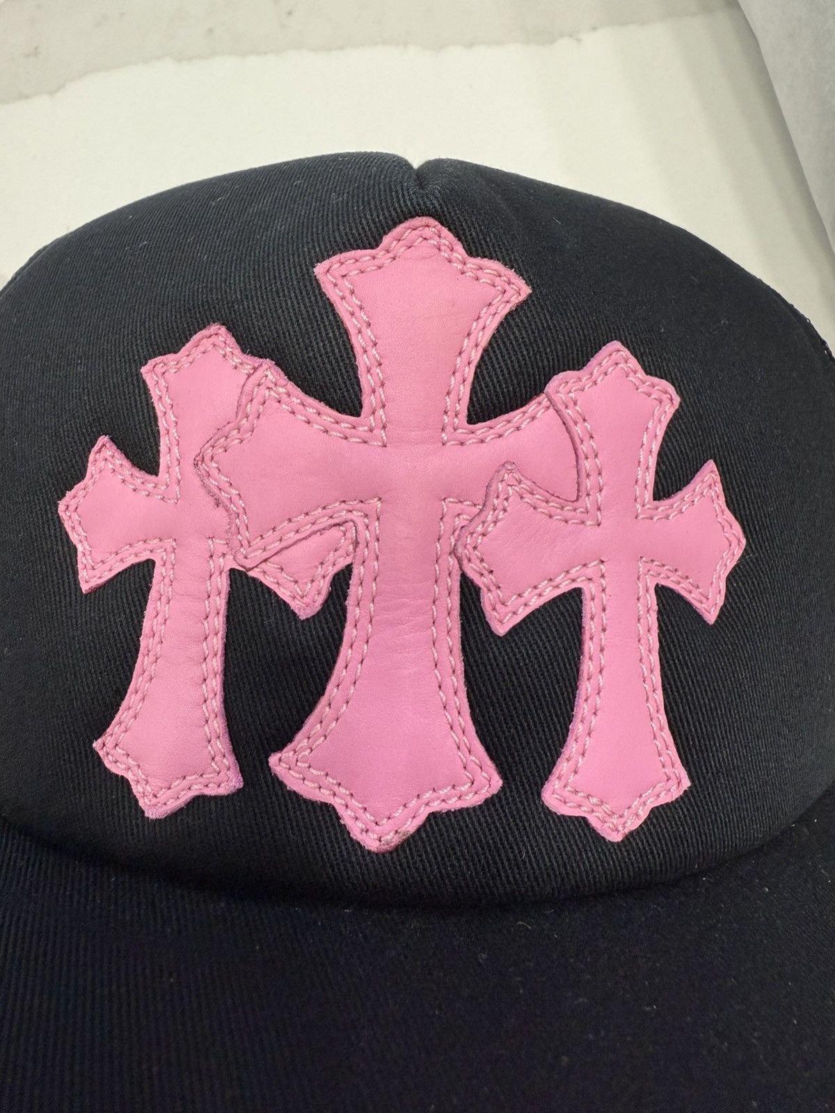 Chrome Hearts 🔥Chrome Hearts Pink Patches Black Trucker Hat🔥 Size ONE SIZE - 2 Thumbnail