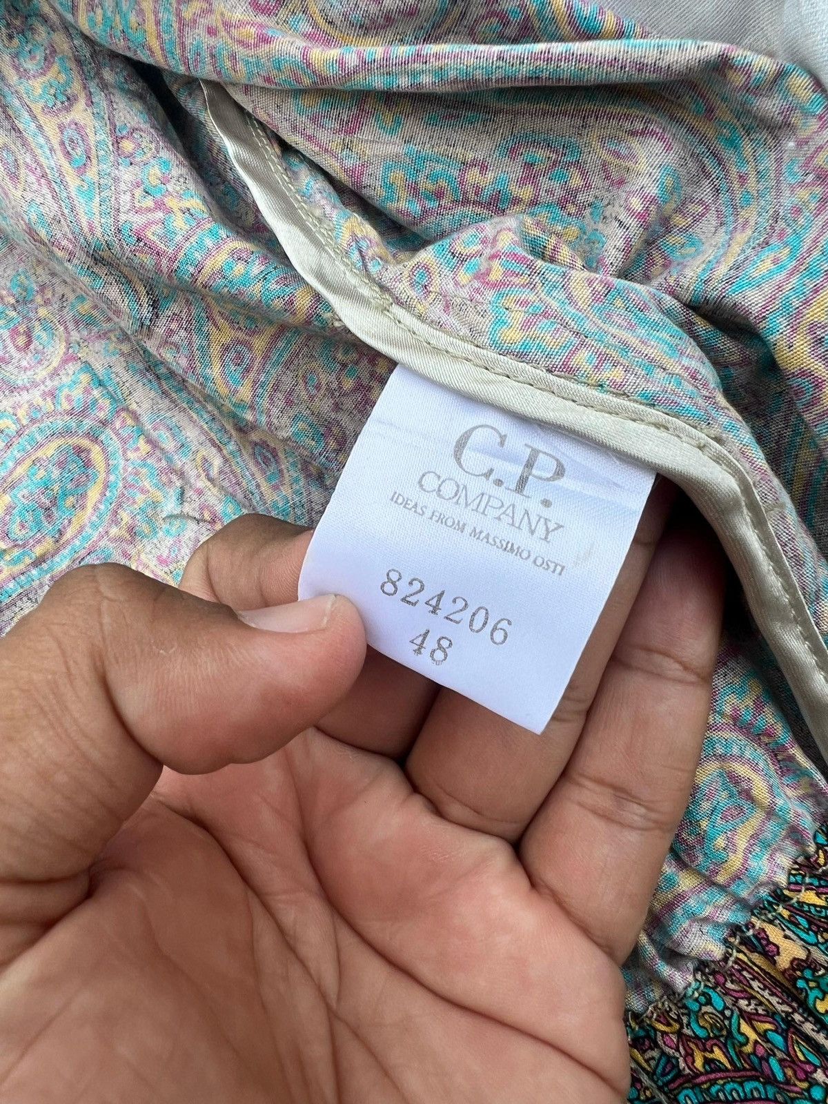 C.P. Company × Massimo Osti × Vintage Vtg🔥80’s Cp Company Persian/Paisley Printed Buttoned Jacket Size US M / EU 48-50 / 2 - 19 Thumbnail