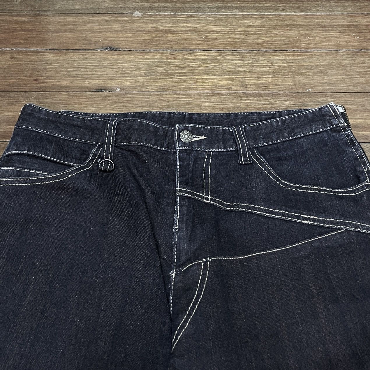 PPFM × Vintage Rare Design Vintage Brand PPFM Waxed Short Jeans 1990s Size US 33 - 3 Thumbnail