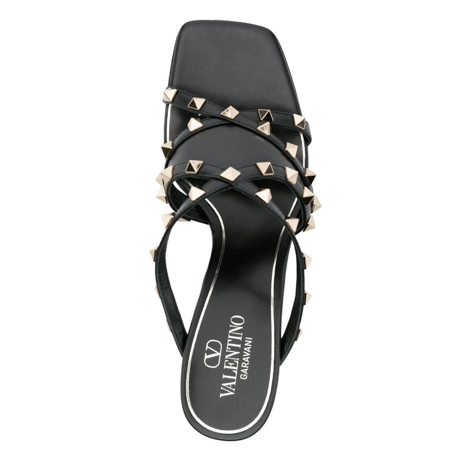 Valentino Valentino Rockstud Crisscross Leather Black Strappy Pump Size US 9.5 / IT 39.5 - 7 Thumbnail
