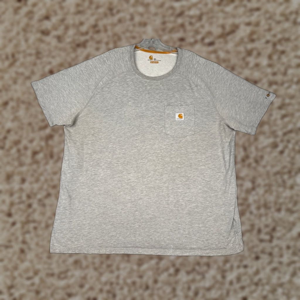Carhartt Carhartt Mens T-Shirt 2XL Gray Short Sleeve Crew Neck Pocket Cotton Blend Vintage No Size US XXL / EU 58 / 5 - 1 Thumbnail