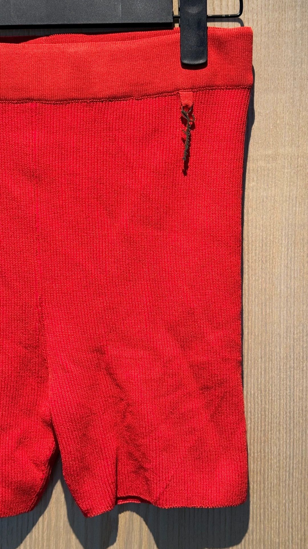 Jacquemus Jacquemus Red Knit Cycling Shorts S Size 25" / US 0 / IT 36 - 2 Thumbnail