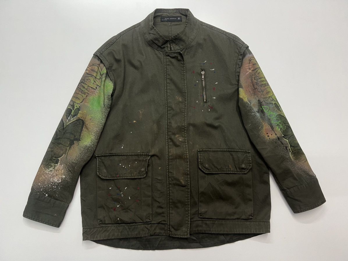 Zara 🔥ZARA WOMAN PAINTER ZIPPER JACKET Size M / US 6-8 / IT 42-44 - 5 Thumbnail