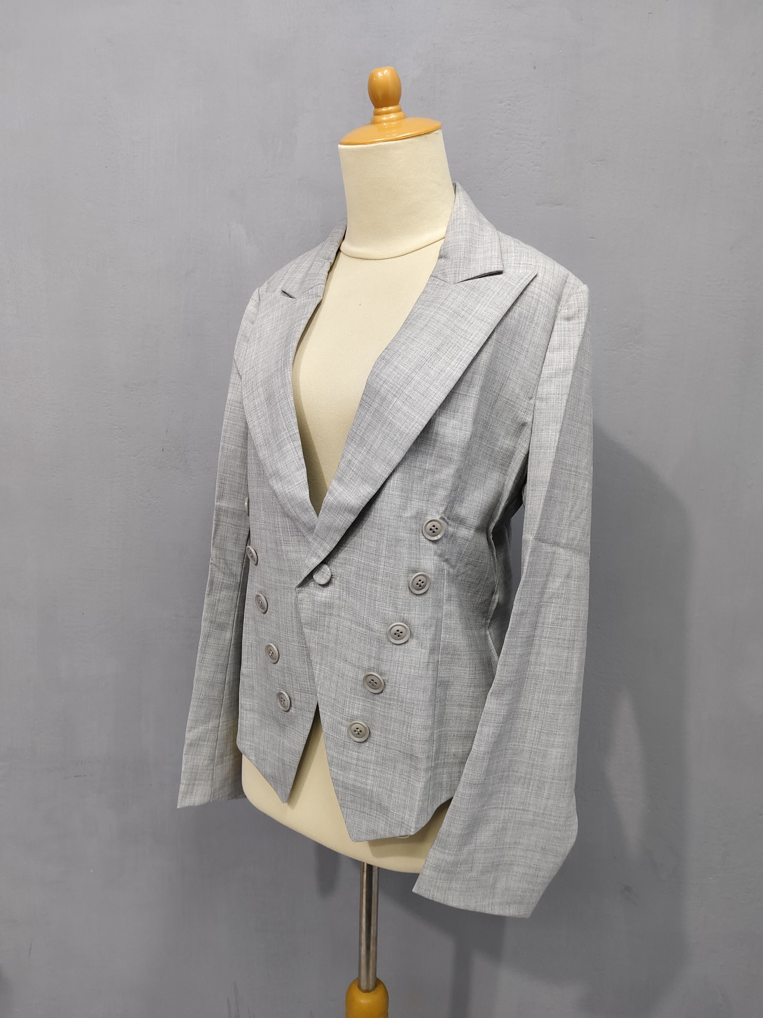 Yohji Yamamoto SAMPLE Y’s- Minimal Double Breasted Tailored Blazer Jacket Size M / US 6-8 / IT 42-44 - 8 Thumbnail