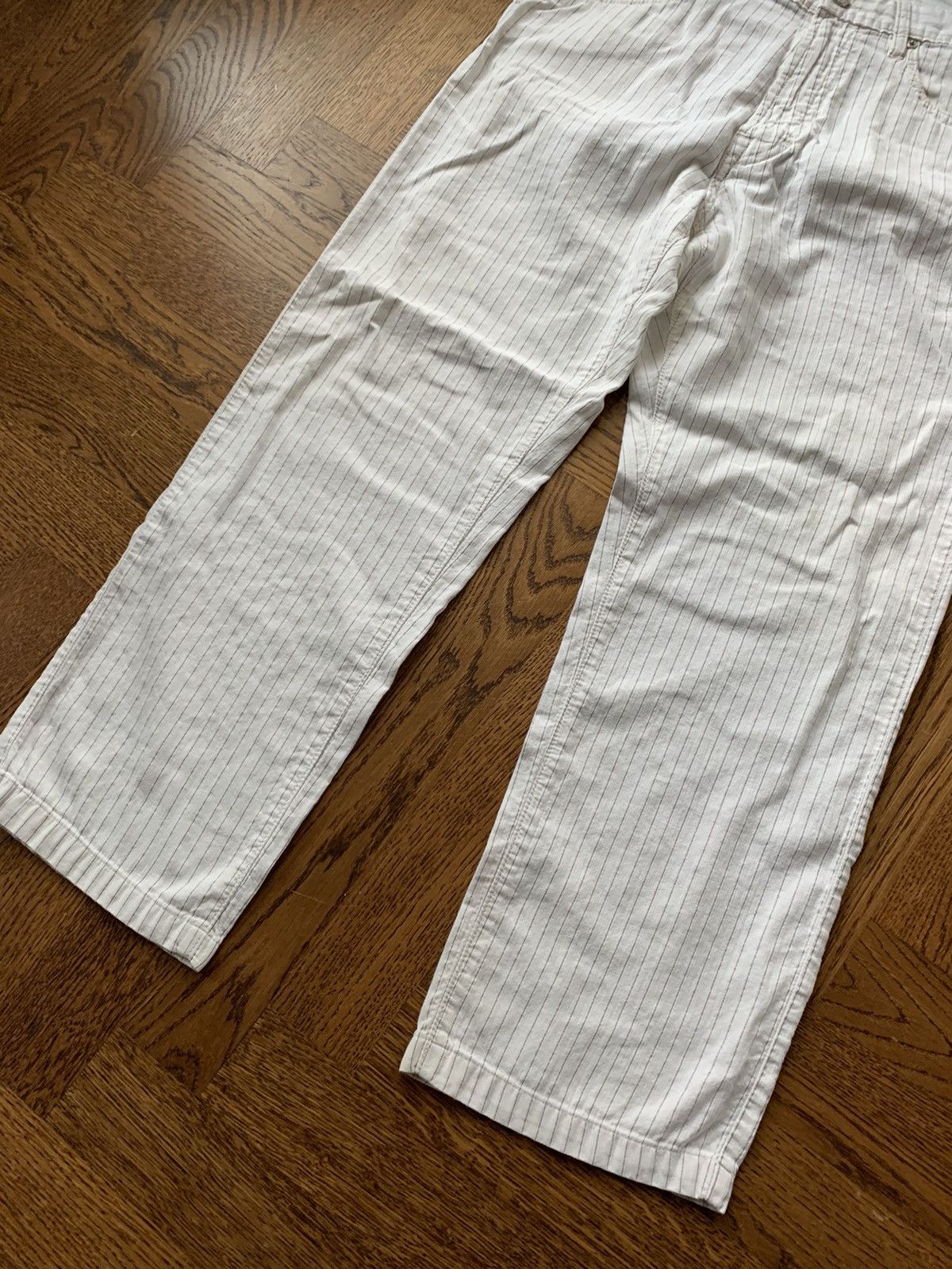Hugo Vintage Hugo Boss Pants Pinstripe Pants White Jeans Jacksons Size US 34 / EU 50 - 11 Thumbnail