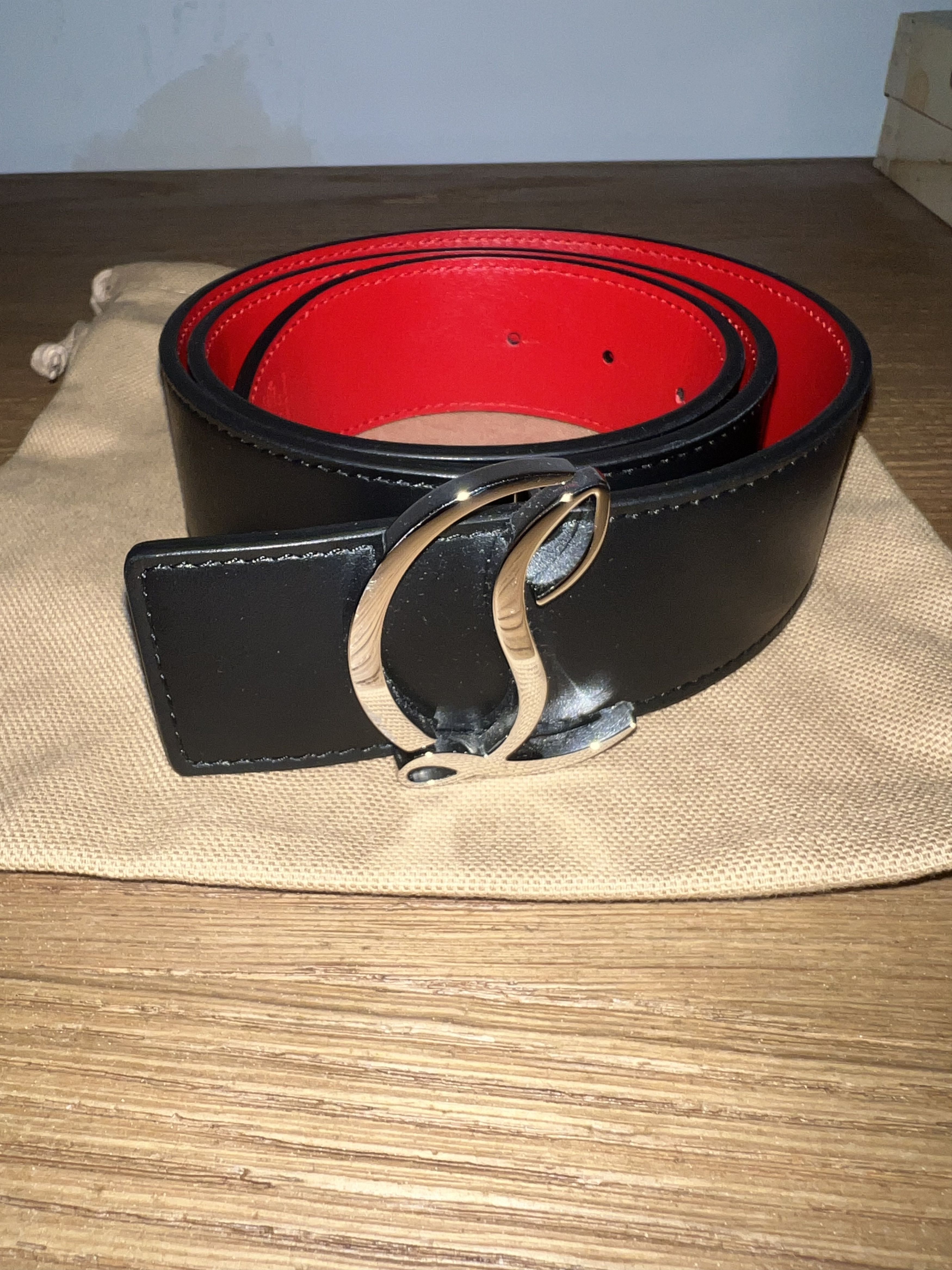 Christian Louboutin CL Logo Belt Size 34 - 1 Thumbnail