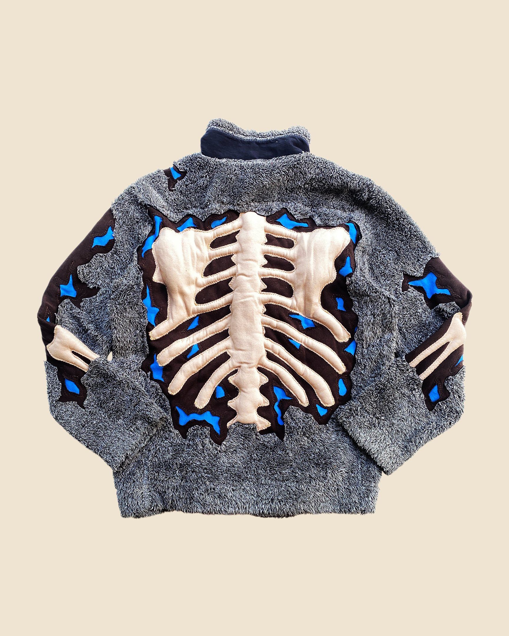 GU 1 OF 1 REWORKED 3D PUFF SKELETON SHERPA JACKET SIZE S/M Size US S / EU 44-46 / 1 - 7 Thumbnail
