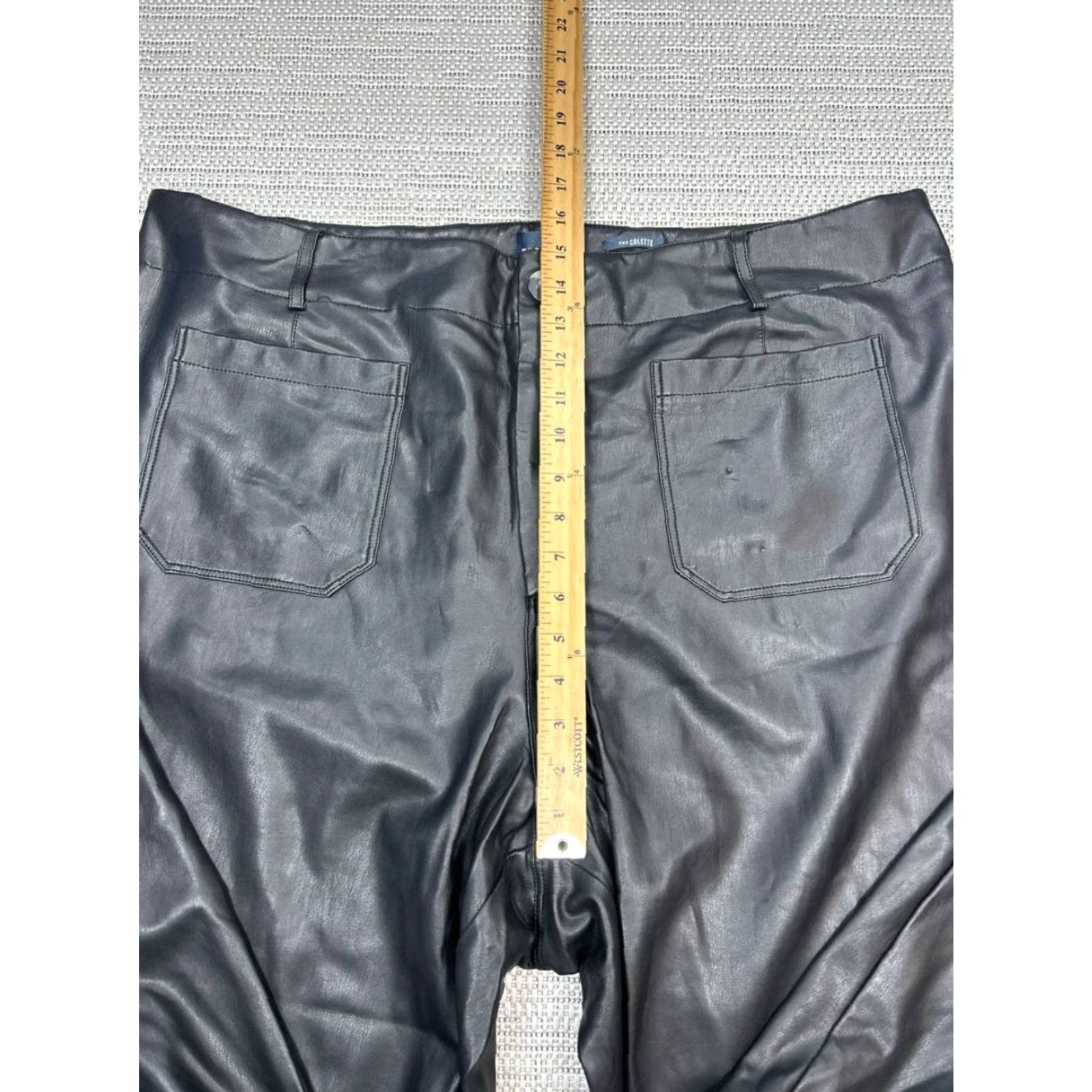 VINTAGE Anthropologie Maeve The Colette Cropped Pants Womens 24 Black High Rise Wide Leg