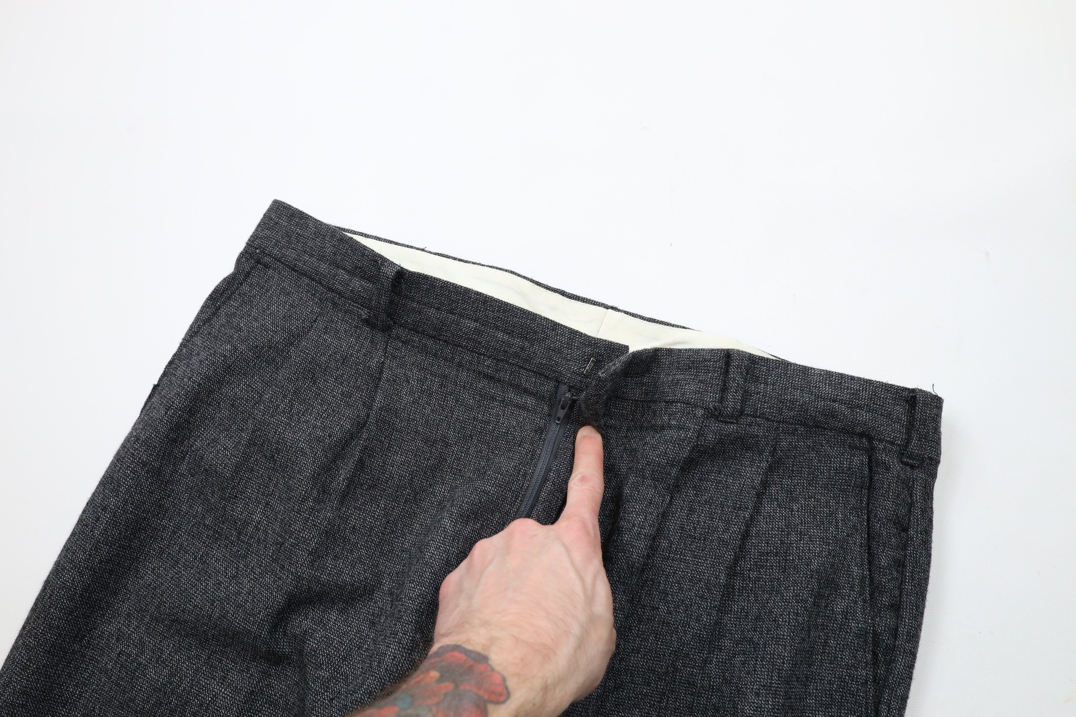 Vintage Vintage 70s Streetwear Wool Tweed Flared Chino Pants USA Size US 37 - 7 Thumbnail
