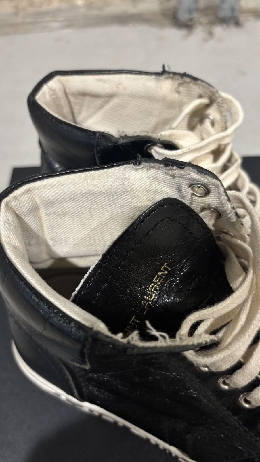 Saint Laurent Paris Saint Laurent Paris “Smoking Forever” High Top Sneaker Size US 5.5 / EU 38 - 9 Thumbnail