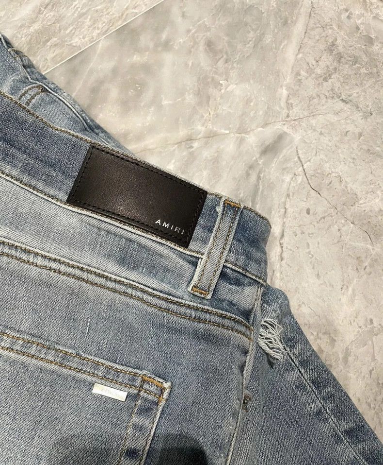 Amiri Amiri art colorful patchwork blue jeans Size US 33 - 3 Thumbnail