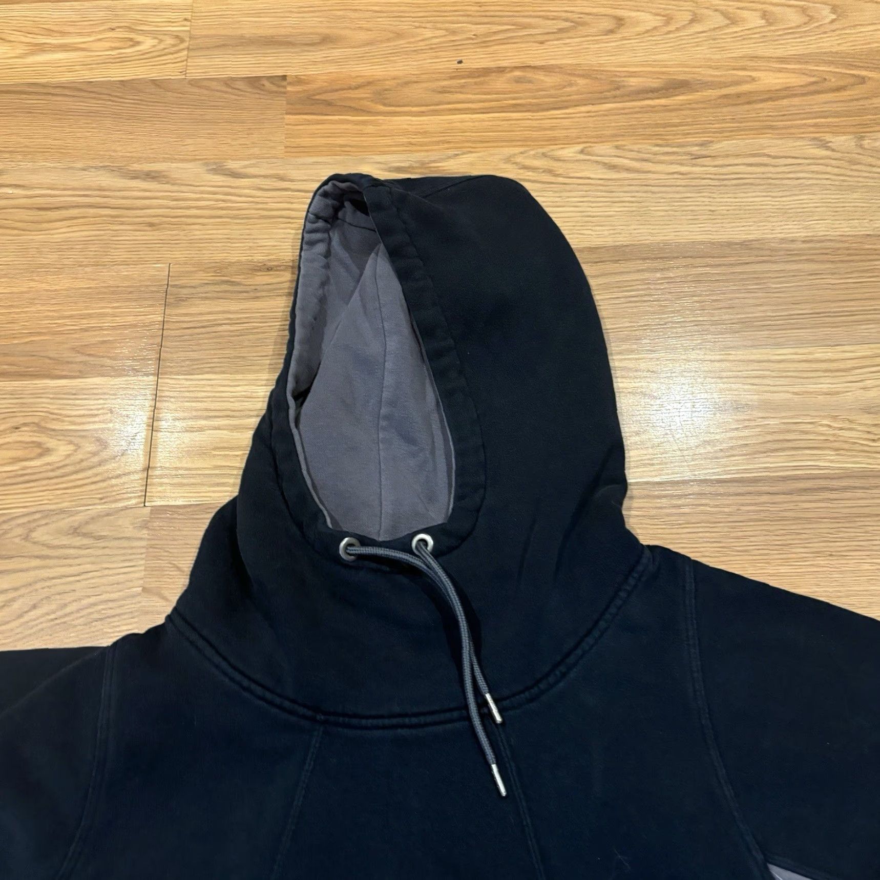 Jordan Brand Air Jordan Hoodie Black Gray Pullover High Neck Embroidered Logo Mens Large Jumpman Size US L / EU 52-54 / 3 - 2 Thumbnail