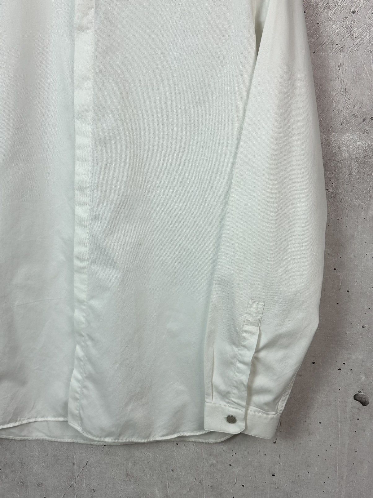 The Kooples The Kooples Fitted White Cotton Long Sleeve Men’s Shirt Size US L / EU 52-54 / 3 - 3 Thumbnail